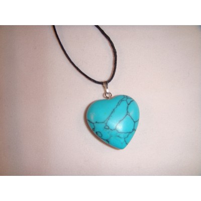 Pendentif Coeur en Turquoise – Image 2