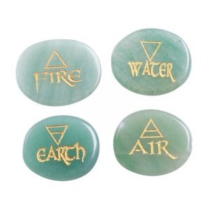Pierres Reiki 4 Eléments en Aventurine Verte