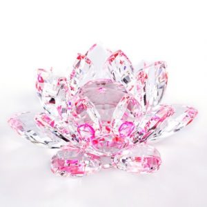 Fleur de Lotus en Cristal rose