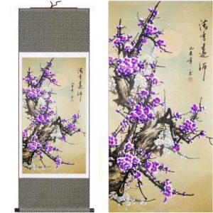 Kakemono Fleurs de Cerisier violets