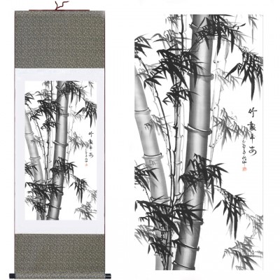 Kakemono Bambous gris