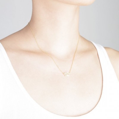 Collier Fleur de Lotus dorée – Image 2