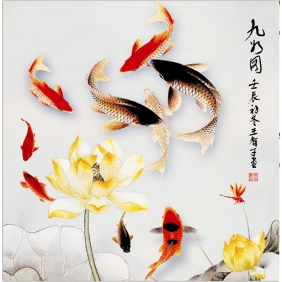 Kakemono Carpes koi rouge – Image 2