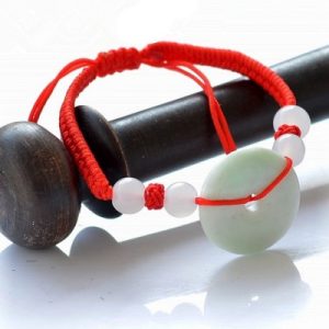 Bracelet Pièce de Protection en Jade vert