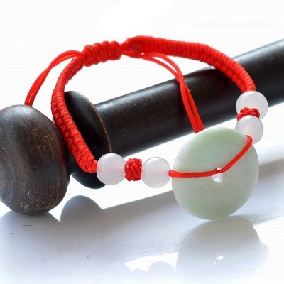 Bracelet Pièce de Protection en Jade vert