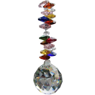 Suspension Cristal Solaire 40mm Cascade multicolore – Image 2
