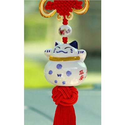 Suspension Maneki Neko bleu – Image 2