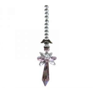 Suspension Cristal Solaire Pendule rose