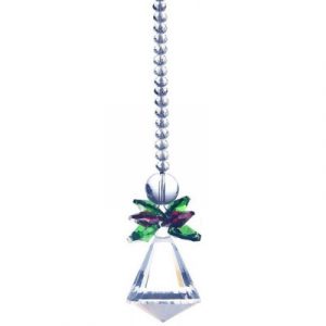 Suspension Cristal Solaire Pendule vert