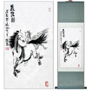 Kakemono Chevaux Galopant