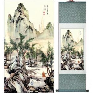 Kakemono Moine dans la Montagne