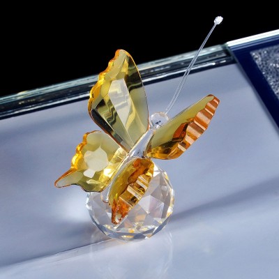 Cristal à Facettes Papillon jaune – Image 2