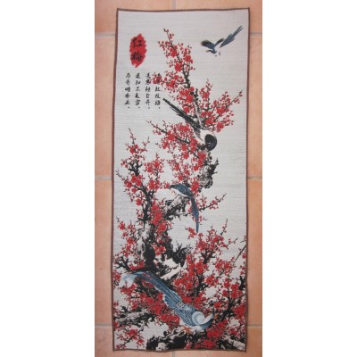 Tangka Tapisserie Fleurs de Cerisier aux Oiseaux