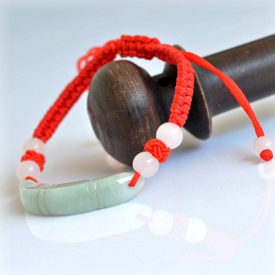 Bracelet Croissant de Lune en Jade vert – Image 3