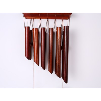 Carillon Bambou Brun fonçé 12 Branches – Image 2