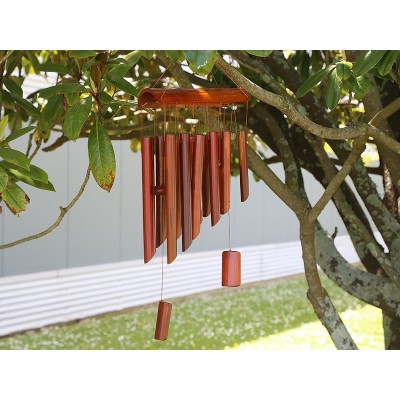 Carillon Bambou Brun fonçé 12 Branches – Image 3