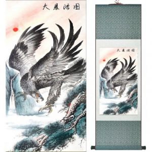 Kakemono Aigle Gris Majestueux