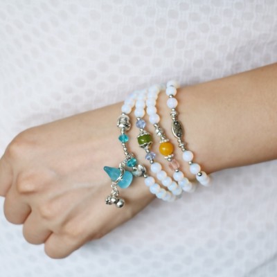 Bracelet Wu lou et Bouddha en Opale – Image 2