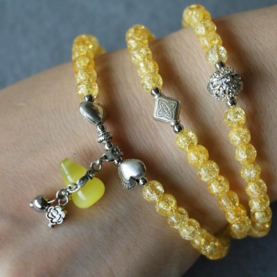 Bracelet Wu Lou en Cristal jaune – Image 2