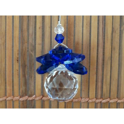 Suspension Cristal Solaire 20mm Cascade bleu foncé – Image 2