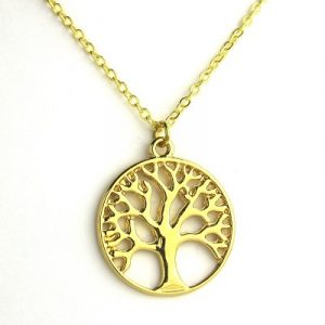Collier Pendentif Arbre de Vie doré