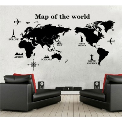 Sticker Grande Carte du Monde Monuments – Image 2