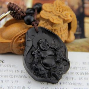 Porte Clés Bouddha du Bonheur en Ebène