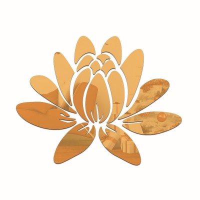 Sticker Miroirs Lotus dorés
