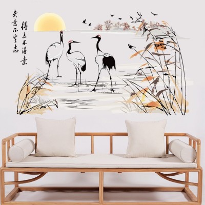 Sticker Grues Sauvages et Calligraphie – Image 2