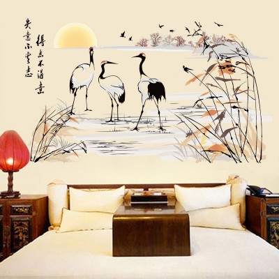 Sticker Grues Sauvages et Calligraphie – Image 3