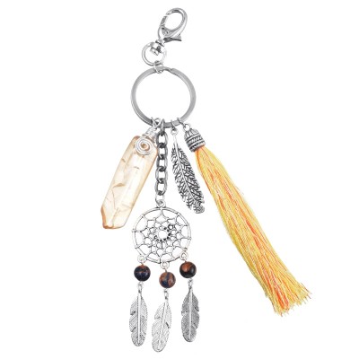 Porte Clés Attrape Rêves et Prisme en Citrine