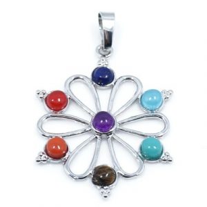 Pendentif Marguerite des 7 Chakras