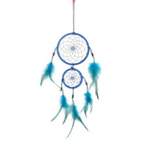 Attrape Rêve Plumes bleues