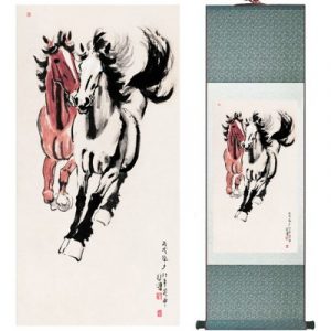 Kakemono Double Cheval au Galop