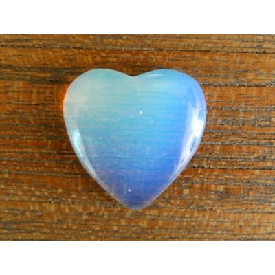 Coeur Cabochon en Opaline