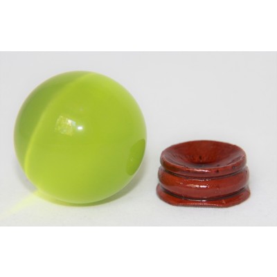 Boule d'Oeil de Chat vert clair 40mm – Image 2