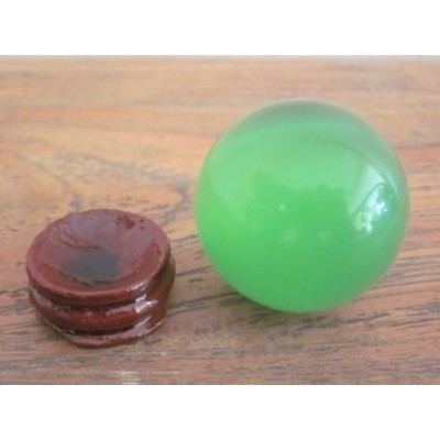 Boule d'Oeil de Chat vert 40mm – Image 2