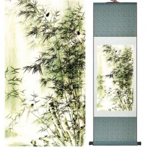 Kakemono Buisson de Bambous vert