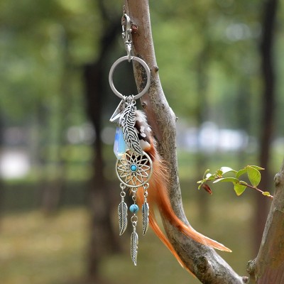 Porte Clés Attrape Rêves et Prisme en Opaline – Image 2