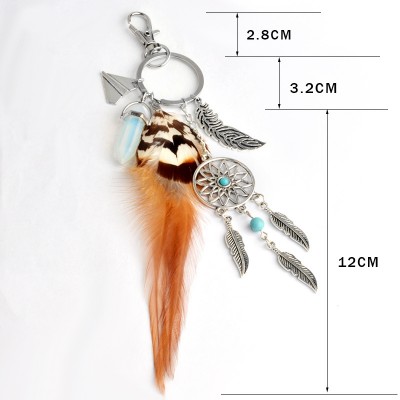 Porte Clés Attrape Rêves et Prisme en Opaline – Image 3
