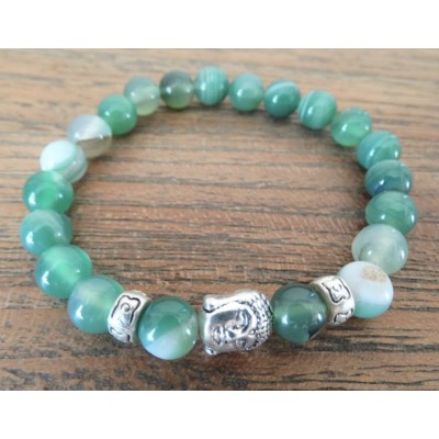 Bracelet Bouddha Thaï en Onyx vert