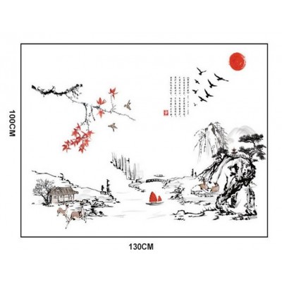Sticker Paysage d'Asie Automnal – Image 3