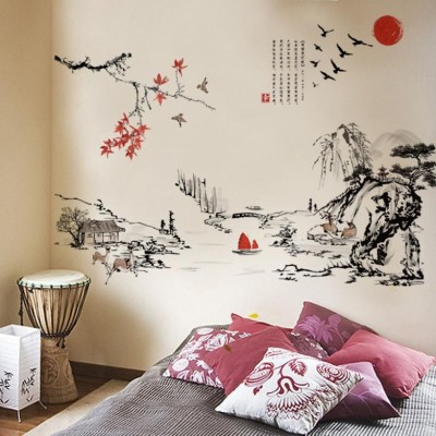 Sticker Paysage d'Asie Automnal – Image 2