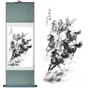 Kakemono Troupeau de Chevaux Sauvages