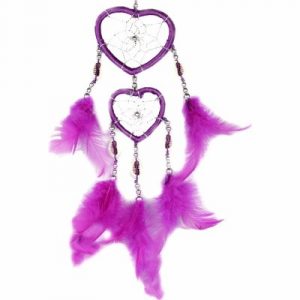 Attrape Rêves Coeurs fushia Coquillages
