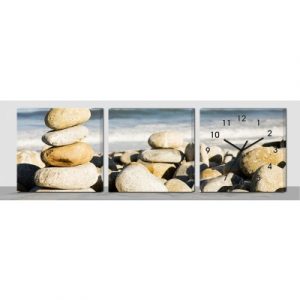 Horloge Murale Galets Totem
