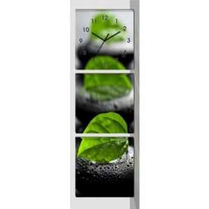 Horloge Murale Feuilles sur Galets