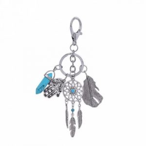 Porte Clés Attrape Rêves Protecteur en Turquoise