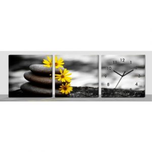 Horloge Murale Galets aux Marguerites