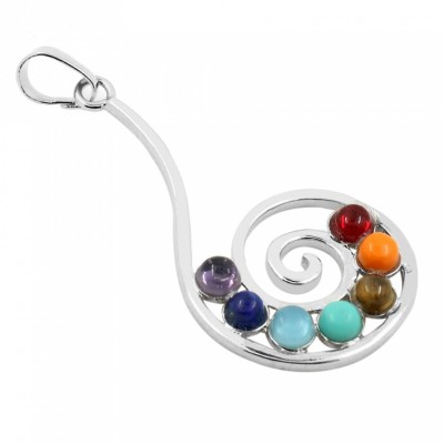Pendentif Spirale des 7 Chakras – Image 2